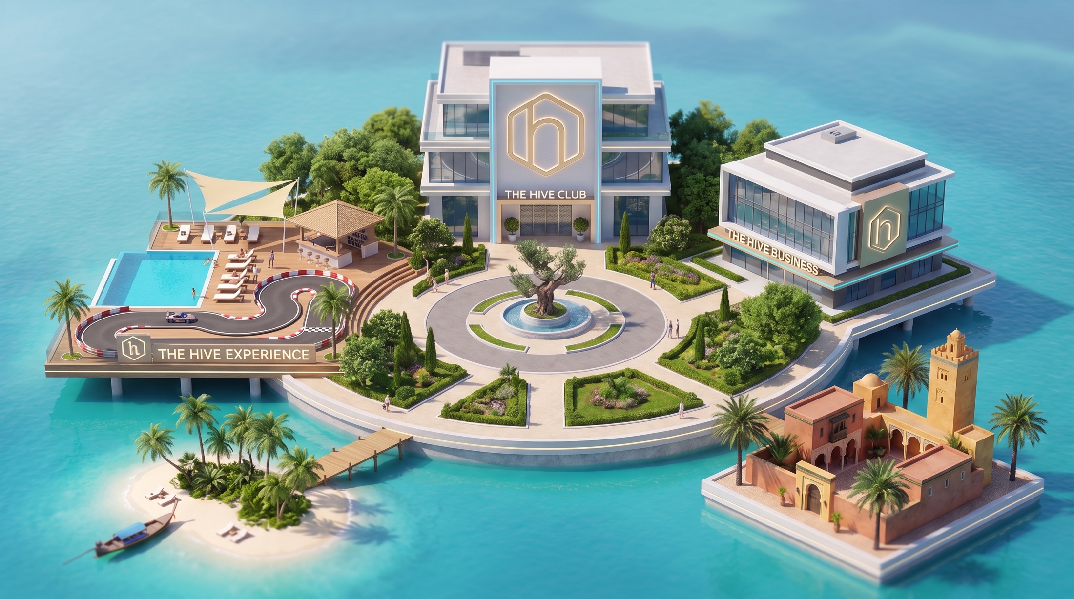 L'île The Hive : Club, Experience et Business